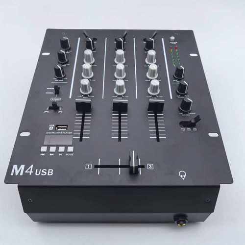 M4USB 4通道DJ调音台专业四声道道KTV舞台DJ调音台DJ混音器 调音