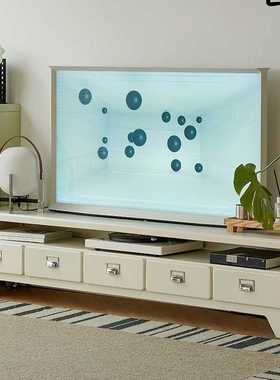 dult0n日式复古电视柜落地客厅家用小户型简约收纳金属装饰柜网红