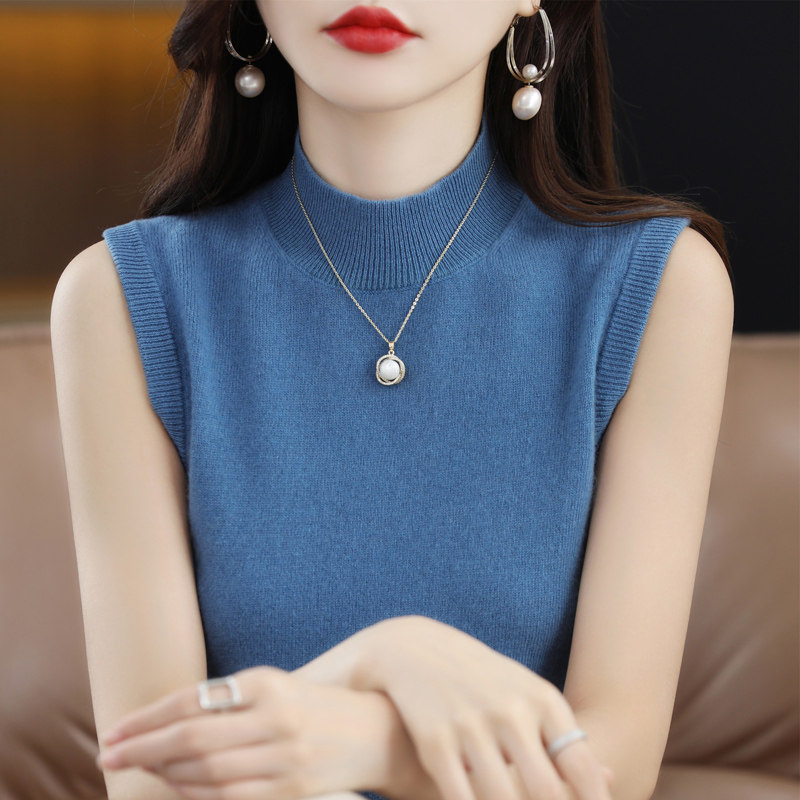 半高领羊毛衫女100纯羊毛