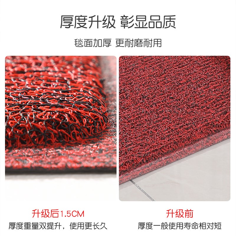 地垫入户门垫进门大门口脚垫门外2024新款红色丝U圈玄关进户地毯