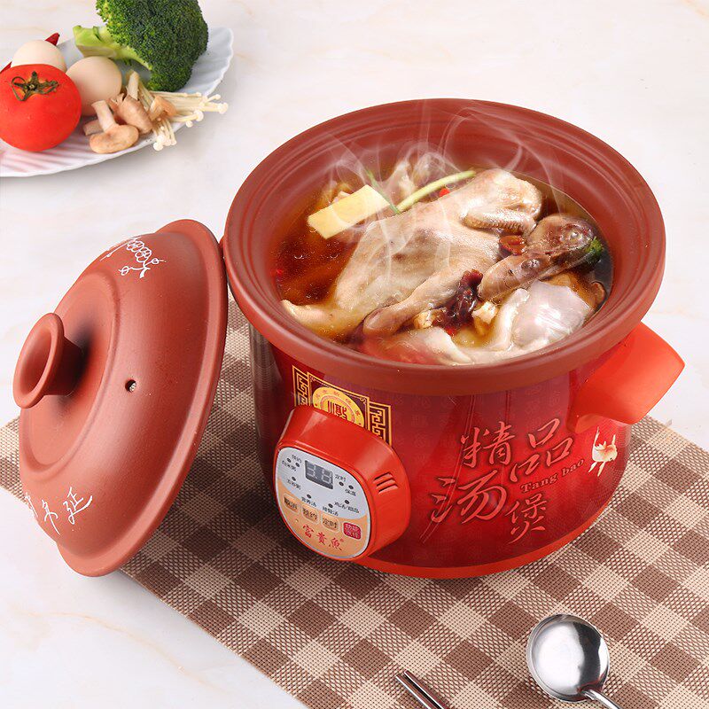 紫砂锅电炖锅自动智能养生u煲汤锅迷你宝宝煮粥锅家用电砂锅电瓷