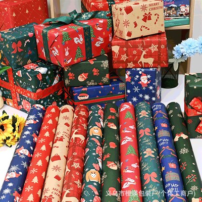 Christmas wrapping paper bouquet gift box packaging 10pcs
