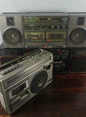 80年代怀旧老式收音机收录机民俗老物件收藏复古装饰摆件影视道具