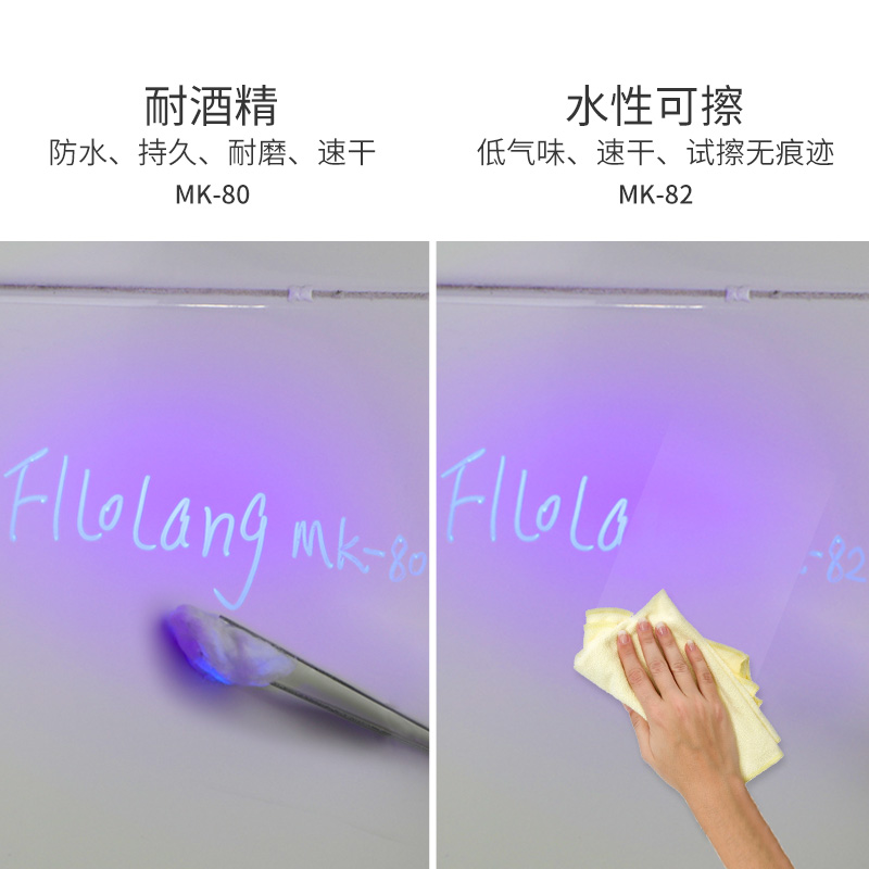 日式油性隐形记号笔UV紫光笔环保透明墨紫外线荧光防伪暗记笔荧光