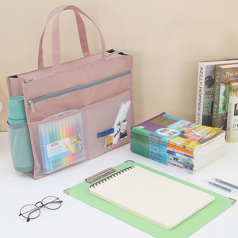 超大号A3美术袋8开8k文件袋手提书袋防水拉链式儿童补习袋大容量