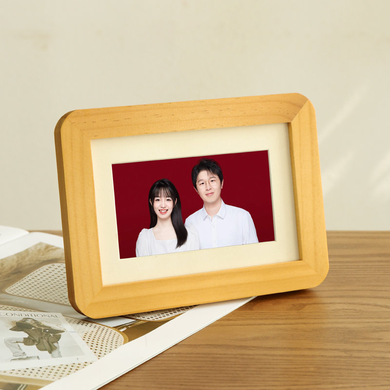 海马体结婚登记照相框摆台情侣婚纱照洗照片做成相册框纪念礼物