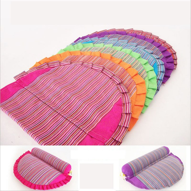 糖果可拆洗老粗布枕头套 荞麦壳枕芯组合枕头颈椎枕艾草连体枕套