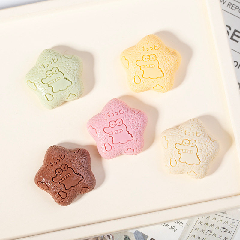 树脂diy配件卡通星星饼干食玩 奶油胶手机壳贴片冰箱贴发饰钥匙扣