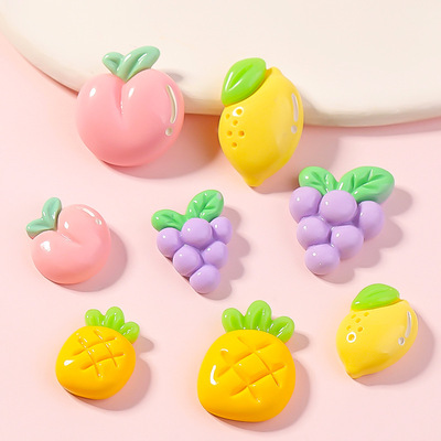 树脂配件卡通仿真水果diy奶油胶手机壳发饰冰箱贴片洞洞鞋扣材料