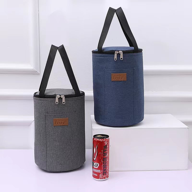 保温袋铝箔焖烧壶水杯带饭便v当包手提饭包防油圆形保温桶饭盒袋