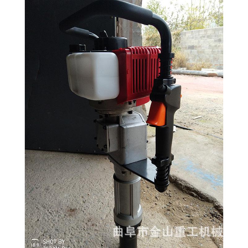 加厚型汽油地基打桩机手提式围栏立桩机小型冲击式栽桩机