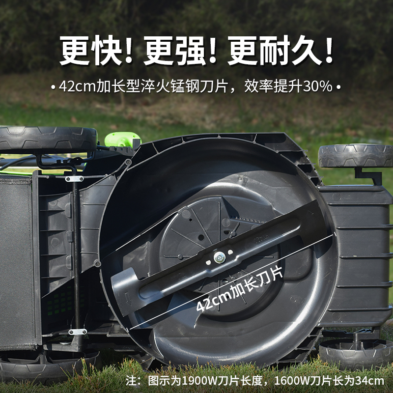 锂电割草机家用小型电动除草机充电式打草机大功率手推草坪修剪机