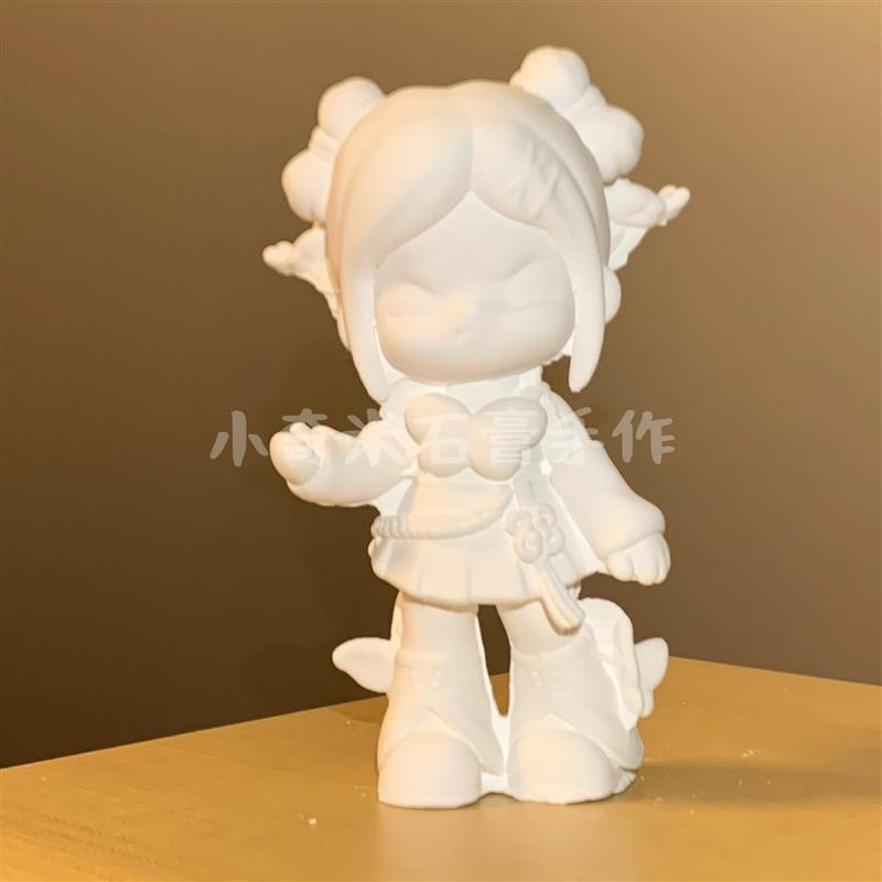 暮蝶手办无畏契约小小红书同款网红香薰石膏娃娃立体白胚DIY涂色