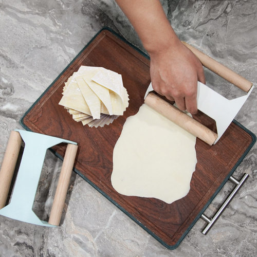 双轴擀面杖饺子包子专用手握一体