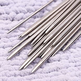 编织袜子不锈钢空心针定制款 15厘米娃娃衣针 织袜子短针编织工具