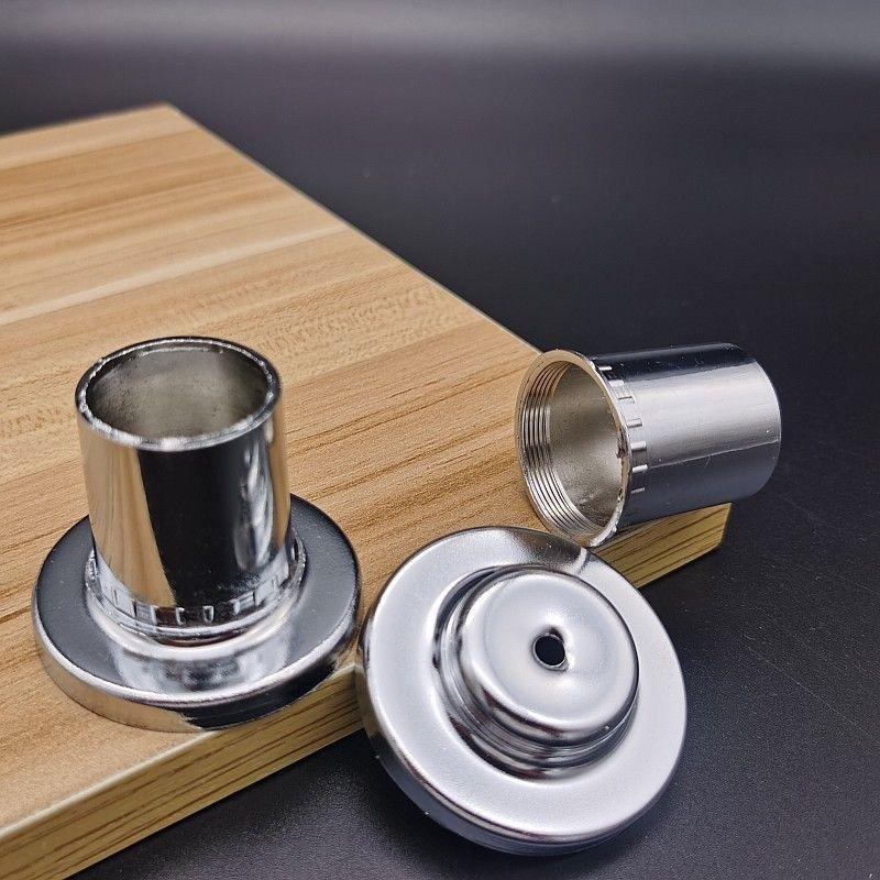 不锈钢圆管法兰座衣柜挂衣杆固定毛巾杆底座衣通衣杆固定卡扣