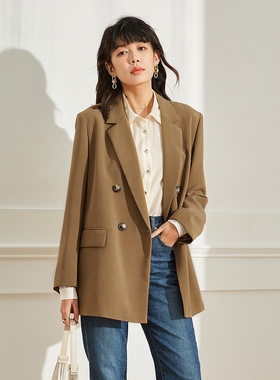 西服女25秋季新款韩版宽松日常通勤显瘦休闲百搭款外套女12818