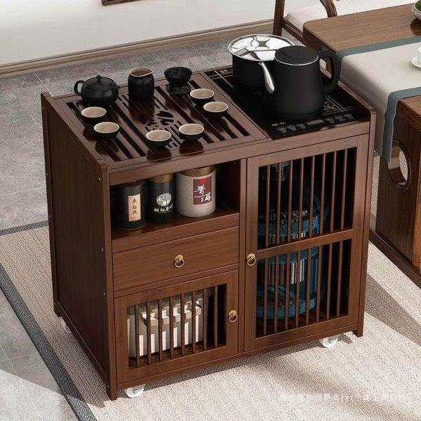 中式茶水柜移动茶桌边几小型家用茶台烧水壶一体茶几公室茶水车,商业/办公家具,茶台/茶桌,淘宝优惠券,粉丝福利购,淘宝优惠卷