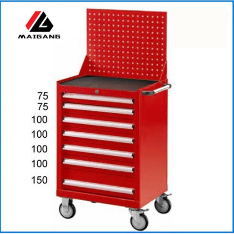 麦冈MG-187MA汽保汽修工具箱五金零件柜7抽移动式多功能工具车