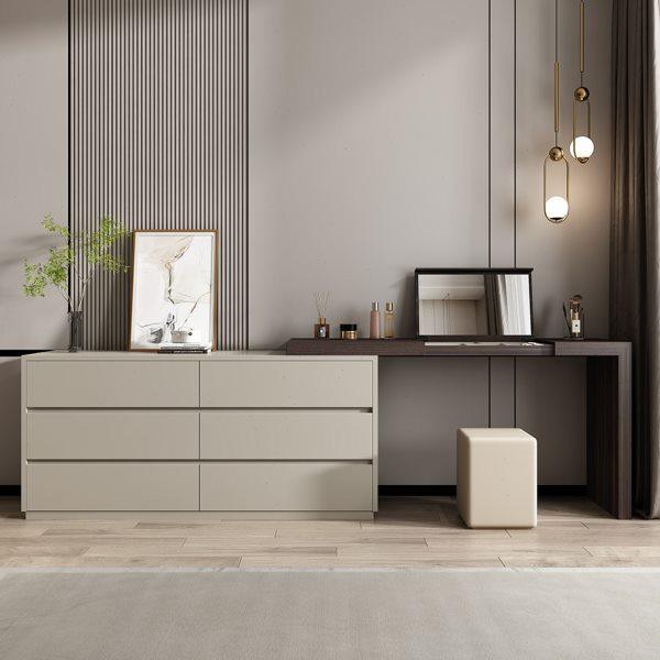 北欧极简梳卧室现代简约翻盖梳妆台斗柜一体可伸缩转角书桌高端,住宅家具,梳妆台/桌,淘宝优惠券,粉丝福利购,淘宝优惠卷