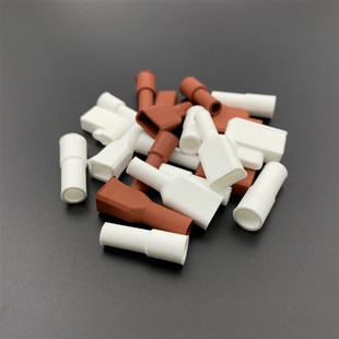 硅胶插簧护套 4.8 250阻燃耐高温 6.3 直插旗型绝缘护套 18l7
