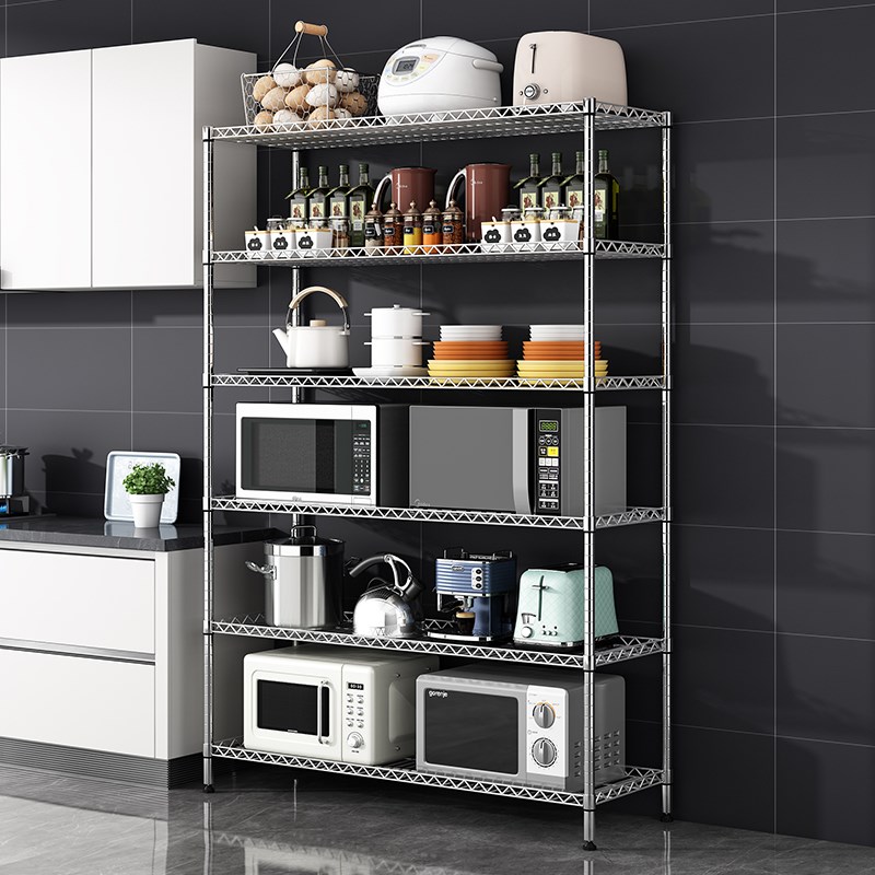 货架置物架落地式厨房家用厨具收纳D架花架多层仓库阳台储物整理