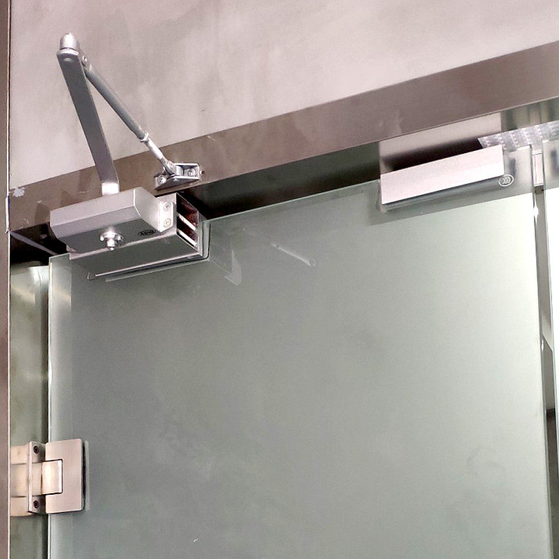 铁门缓冲闭门器幼儿园门大铁艺门室外庭院关门无U门框小区栅栏门