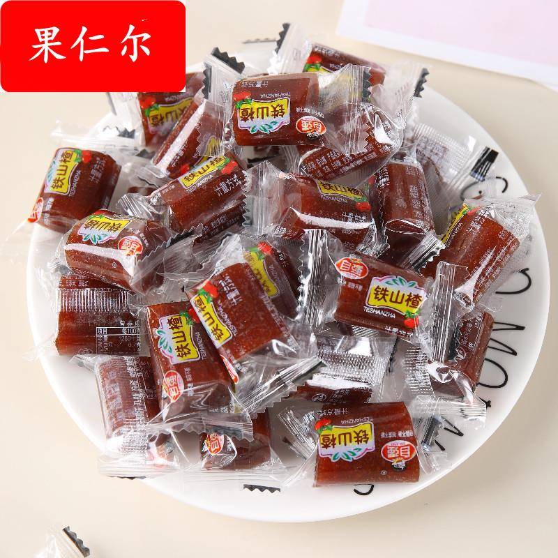 铁山楂果丹皮山楂卷干片糕果脯老式单皮京卷酸渣山碴儿童休闲零食