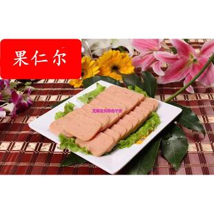 烟台山村果园飞轮午餐肉罐头198g方便速食28罐/箱 满10罐多省包邮