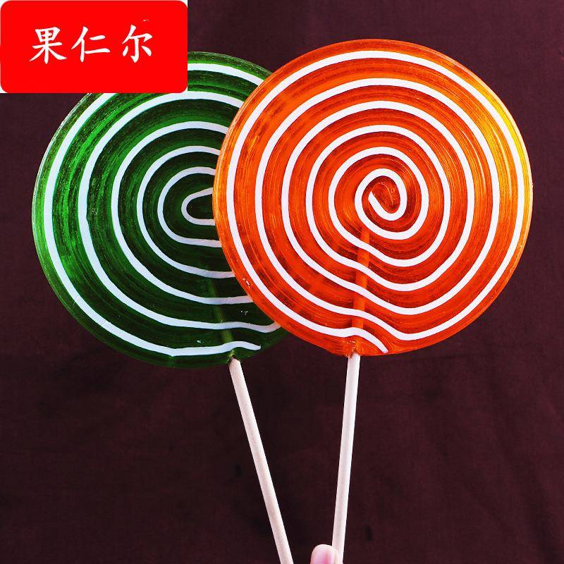 200克透明圆形日式波板棒棒糖多种水果味硬糖果休闲小零食品