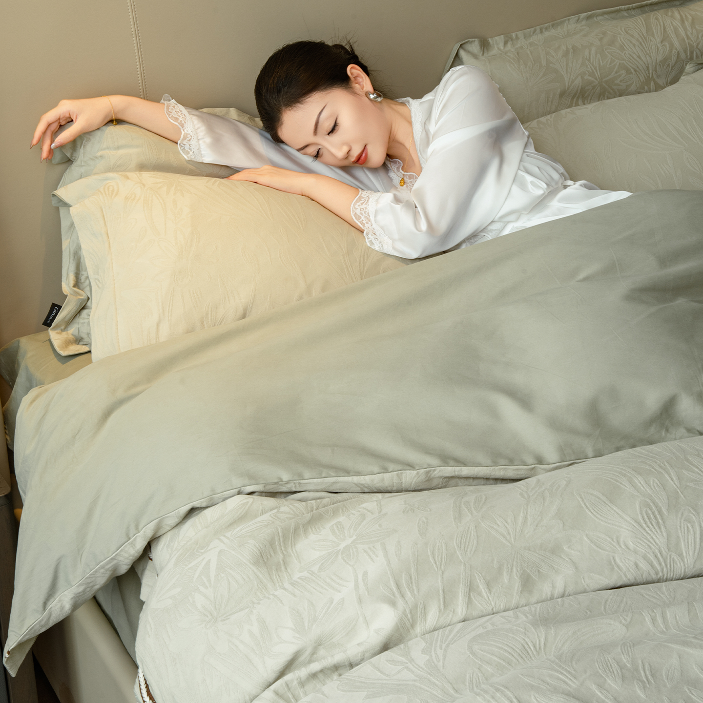 法式全棉50支双股磨毛四件套