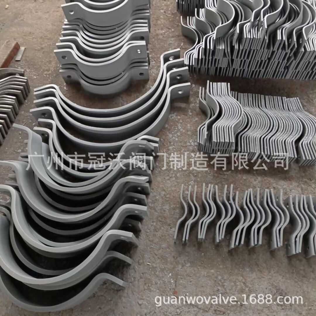 大口径支吊架 扁钢管卡碳钢不锈钢管夹 管托滑动支架管道管卡管托
