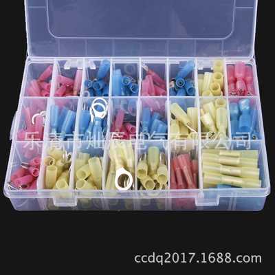 跨境 热缩端子240pcs焊锡环接线端子 connectors绝缘端子连接线