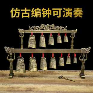 玄硕仿古编钟乐器摆件曾侯乙编钟模型演奏中式客厅装饰品婚庆影视