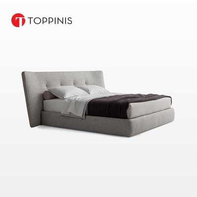 QSRever 宽屏床Toppinis意大利Poliform布艺双人床意式极简1.8米