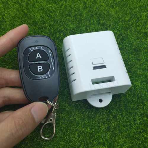 黑色鸭蛋两键遥控AC85V-250V带手动单路220V灯具电源箱开关控制器