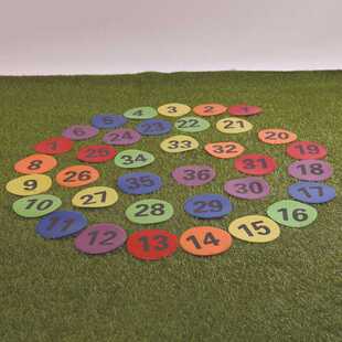 12cm数字平面地标垫平面标志碟网球标志物场地标记线训练障碍物