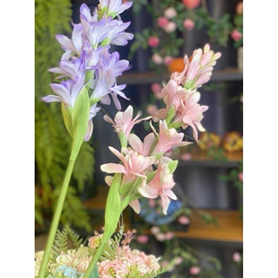 重瓣晚香玉仿真花玉簪花家居插花玄关造景装饰摆设花婚庆白色花枝