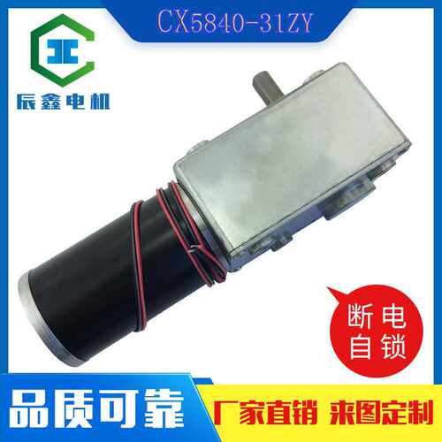 定制CX5840齿轮箱31ZY蜗轮蜗杆自锁袋子机售货机微型直流减速电机