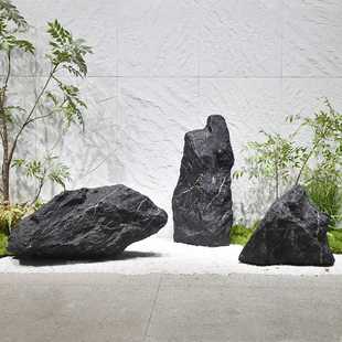 仿真石头造景摆件室外大型空心玻璃钢防水罩园林井盖装饰假山石