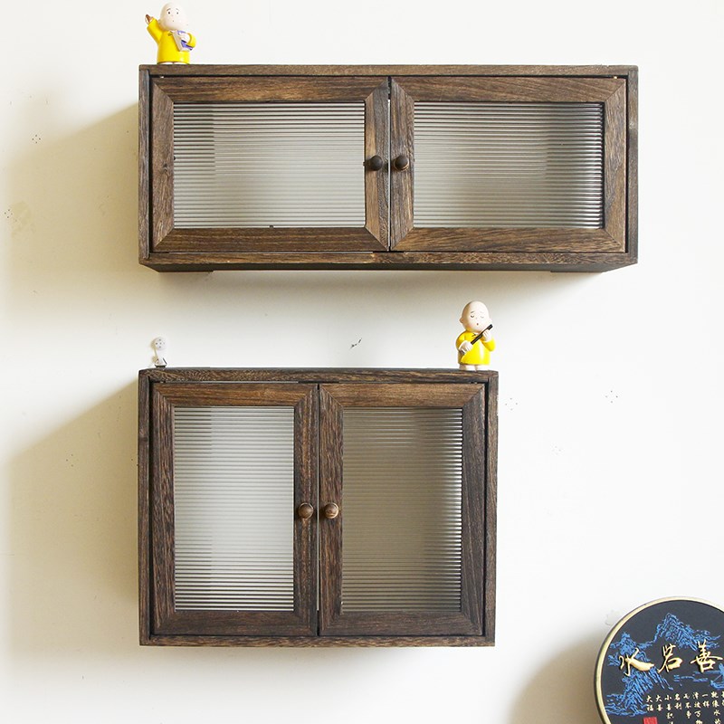 客厅免打孔路由器收纳盒壁挂式墙上置物J架光猫网线实木遮丑装饰