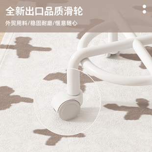 万向轮小凳子家用滑轮矮凳t网红靠背小椅子客厅带轮板凳儿童学步