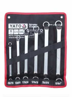 易尔拓（YATO）英制双头高颈梅花扳手6件套 YT-48651
