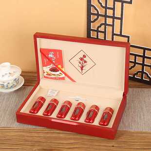 新款高档藏红花珠光烤漆精美礼盒西红花木盒空盒可加logo厂家现货
