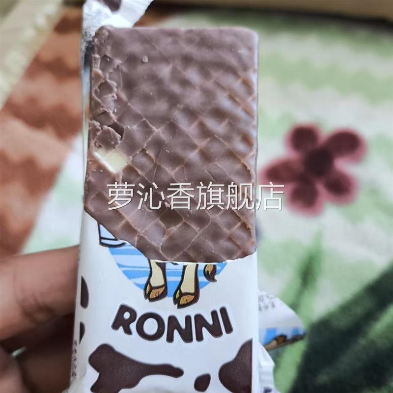 俄罗斯大奶牛威化饼干散装巧克力味大牛休闲零食品