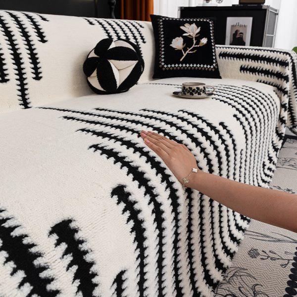 毛绒保暖沙发巾一整张全盖2024年流行新款现代简约一片式沙发盖布,居家布艺,沙发垫,淘宝优惠券,粉丝福利购,淘宝优惠卷