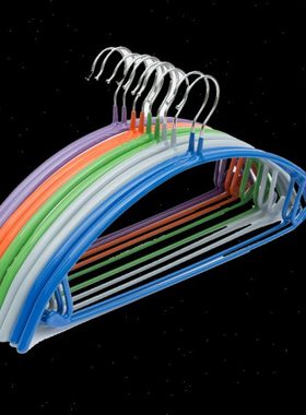 浸塑衣架 金属防滑衣架 塑料衣架 半圆无痕不锈钢晾晒衣架