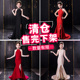 晚礼服女童轻奢小众高端儿童钢琴演奏服主持人模特走秀鱼尾演出服