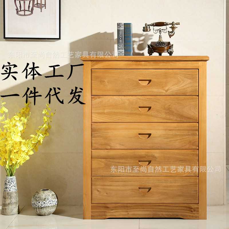 香樟木五斗柜 现代香樟木柜子 香樟木储物箱柜 香樟木字画收纳柜