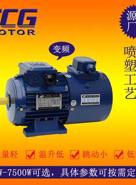 厂家直供TCG 三相异步电动机0.37KW减速马达可配变频刹车 2级电机